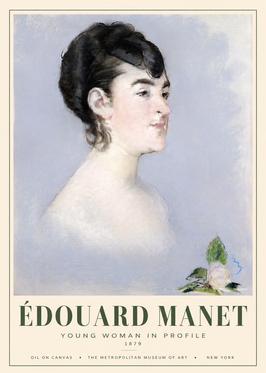 Édouard Manet Young Woman in Profile No5 - Poszter