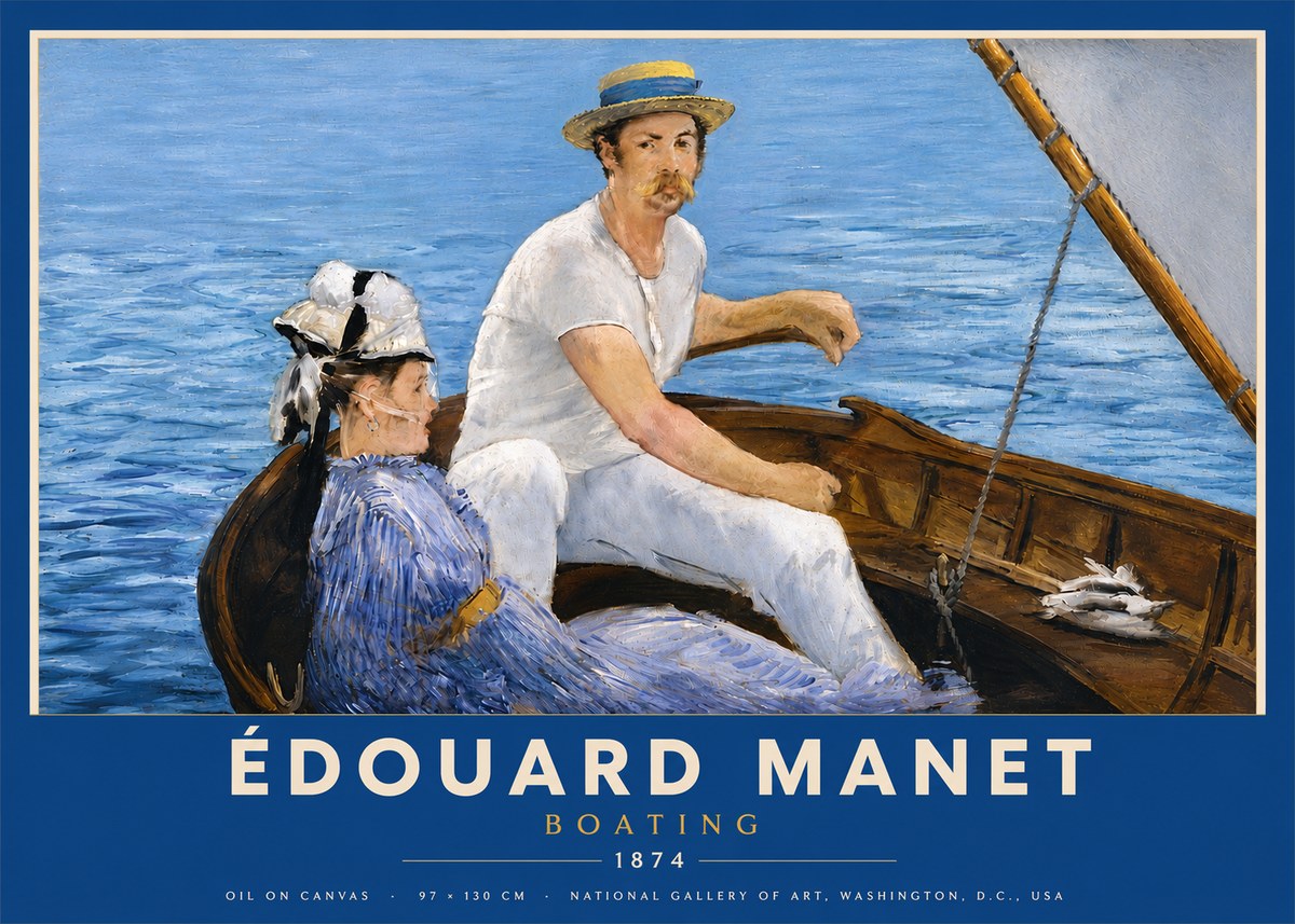Édouard Manet Boating No5 - Poszter