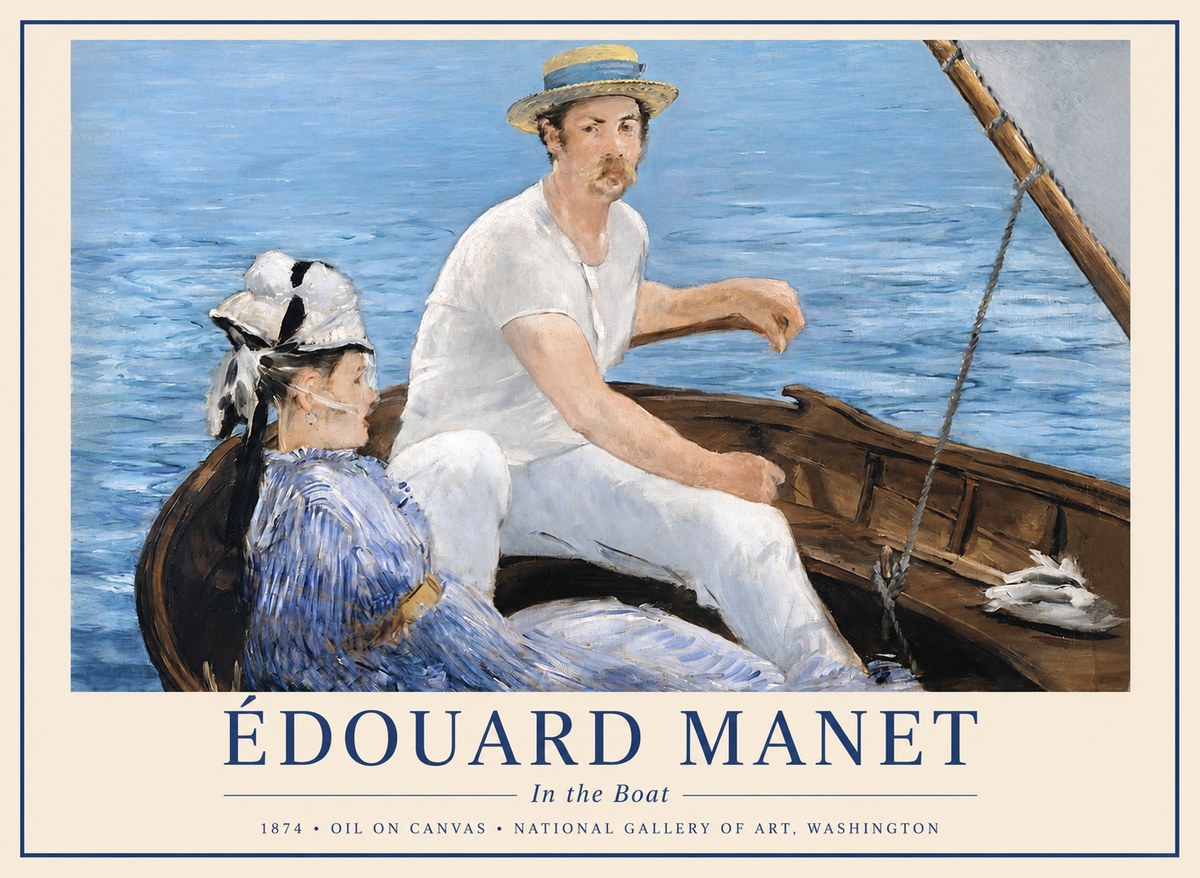 Édouard Manet Boating No6 - Poszter