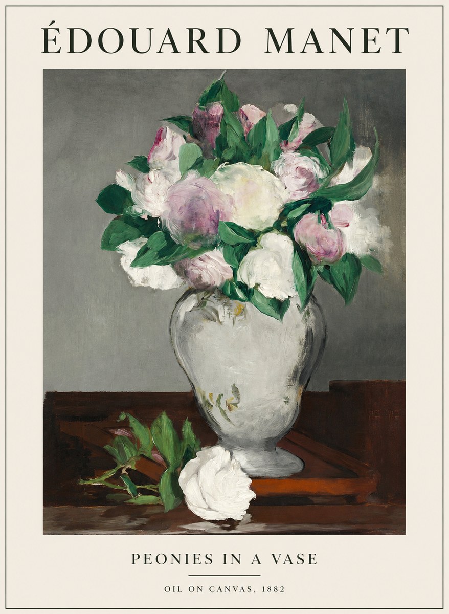 Édouard Manet Peonies in a Vase No1 - Poszter