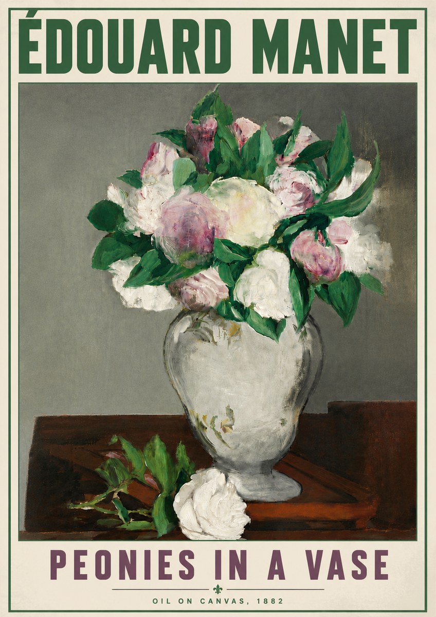 Édouard Manet Peonies in a Vase No6 - Poszter