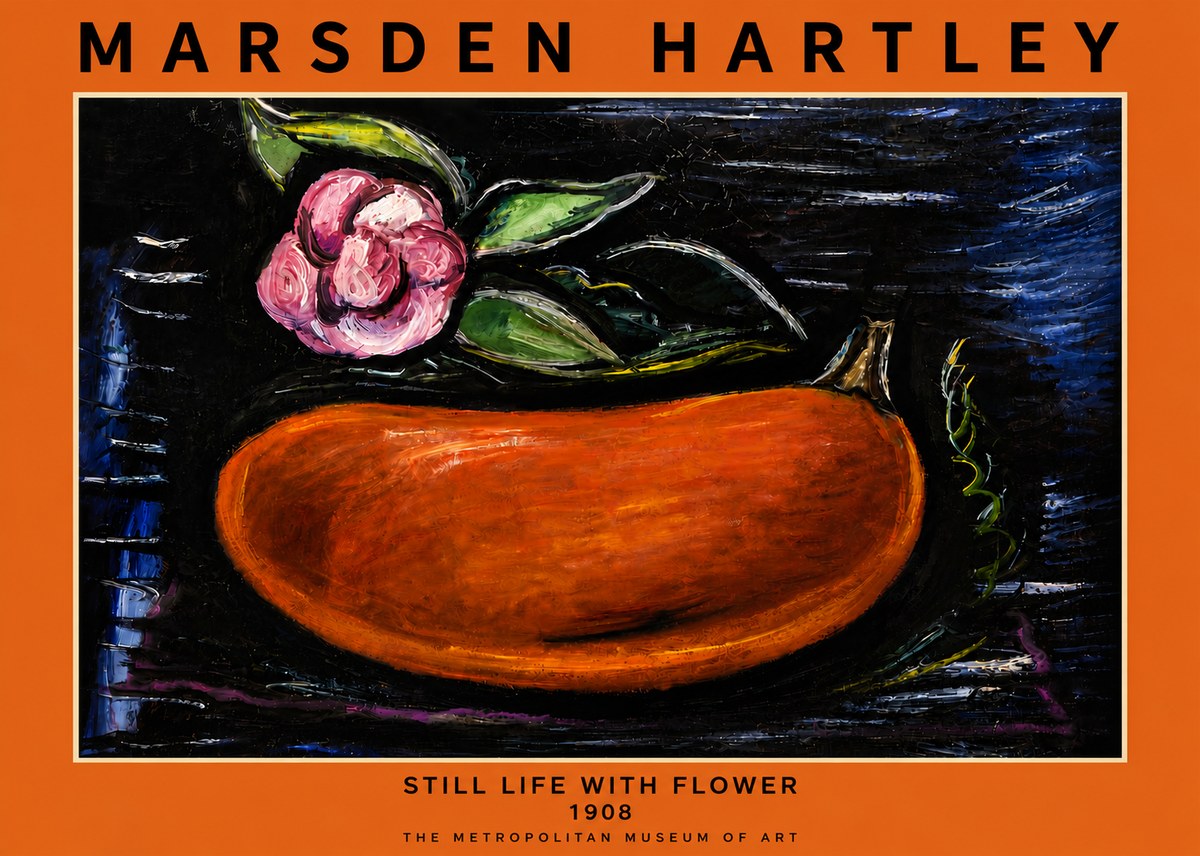 Marsden Hartley Still Life with Flower No6 - Poszter