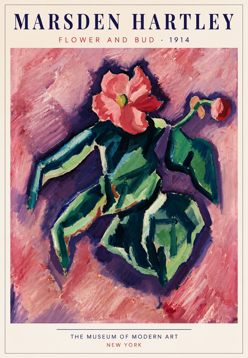 Marsden Hartley Flower and Bud No5 - Poszter