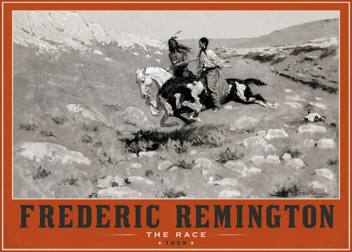 Frederic Remington The Race II No2 - Poszter
