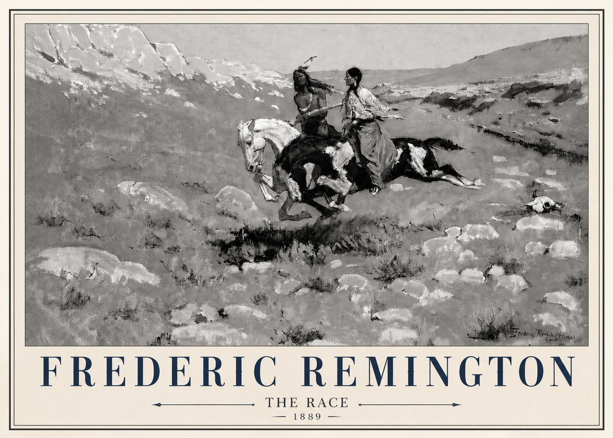 Frederic Remington The Race II No6 - Poszter