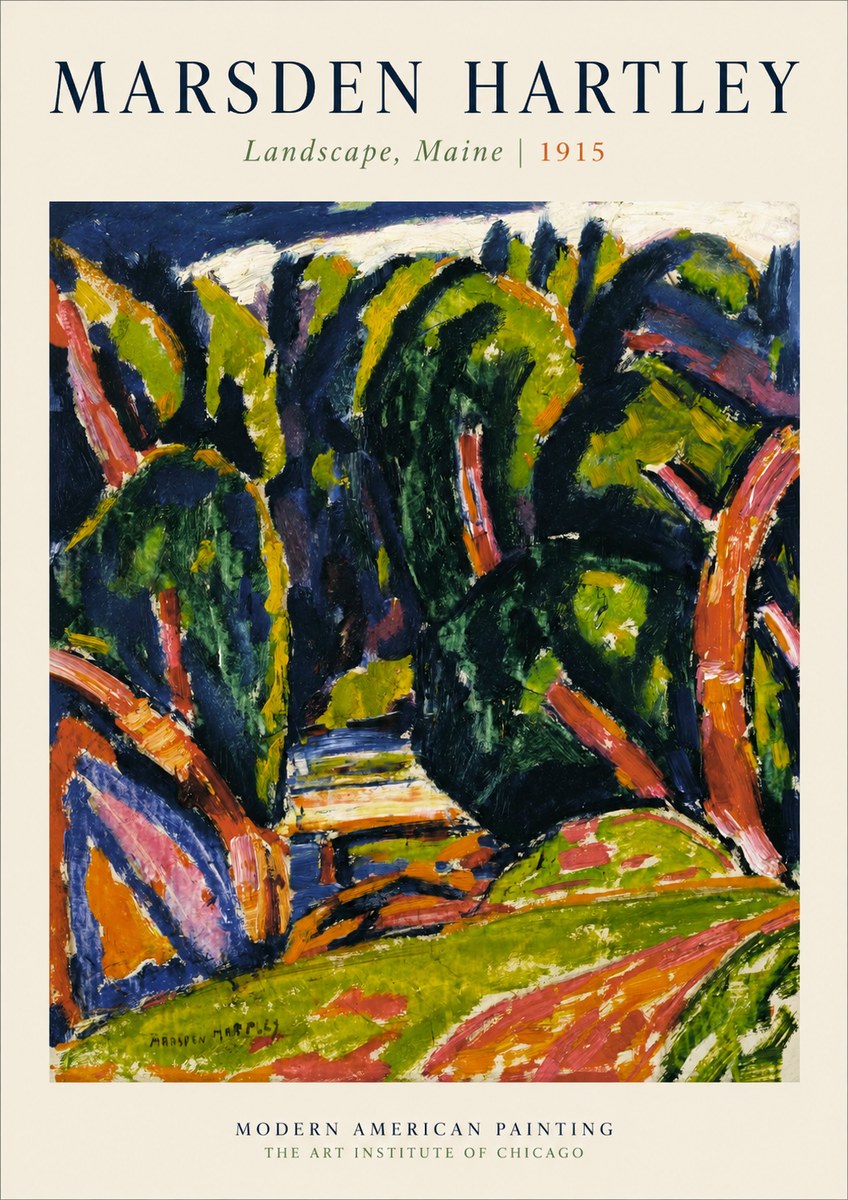 Marsden Hartley Landscape, Maine No1 - Poszter