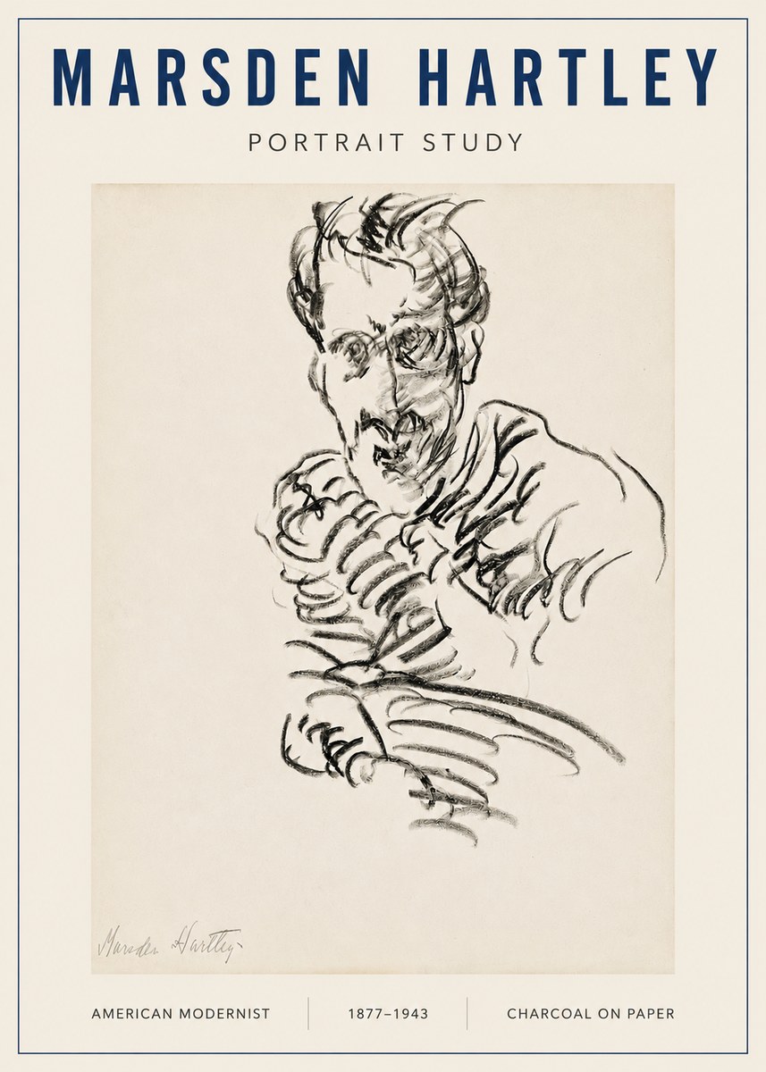 Marsden Hartley Portrait Study No3 - Poszter