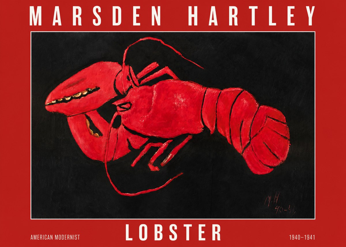 Marsden Hartley Lobster No2 - Poszter