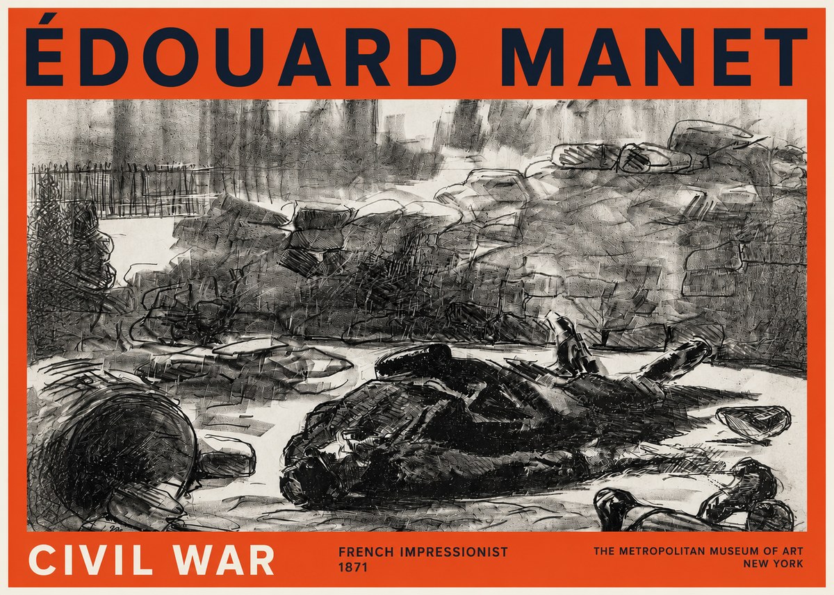 Édouard Manet Civil War No2 - Poszter