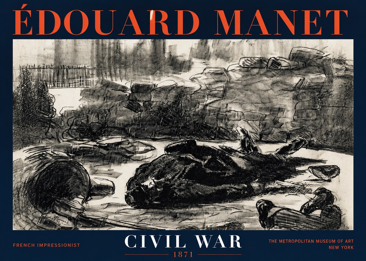 Édouard Manet Civil War No4 - Poszter