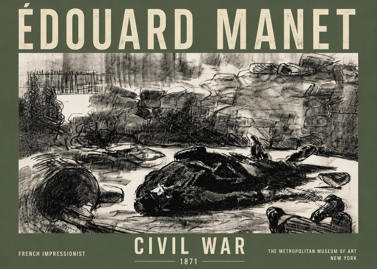 Édouard Manet Civil War No5 - Poszter