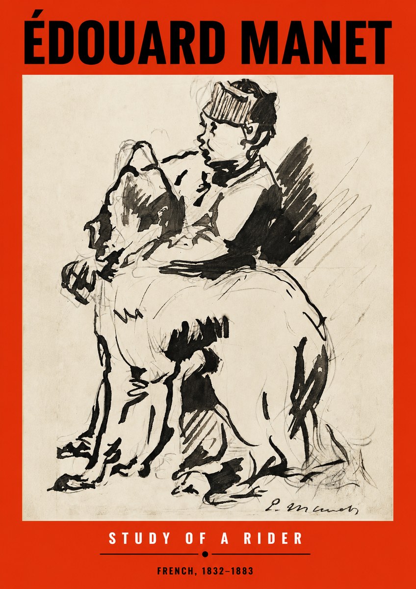 Édouard Manet Study of a Rider No2 - Poszter