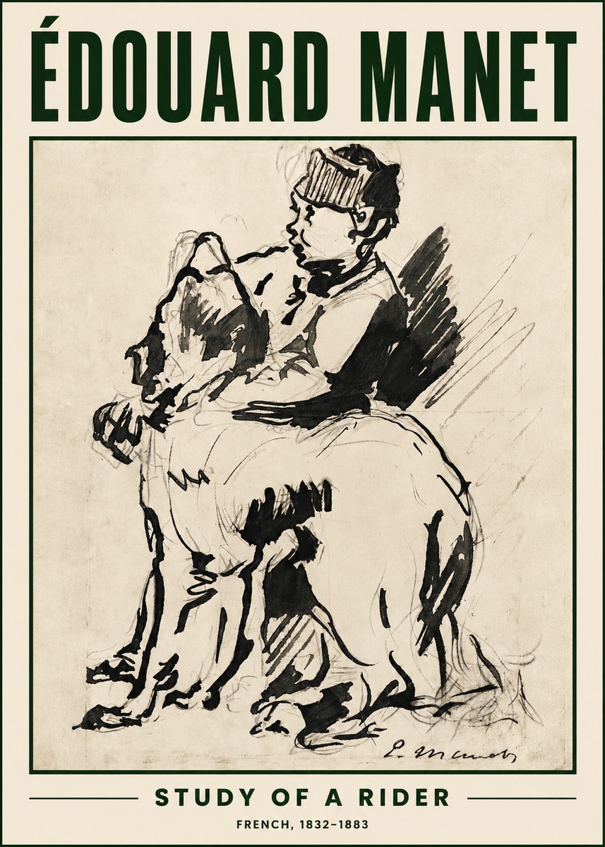 Édouard Manet Study of a Rider No4 - Poszter