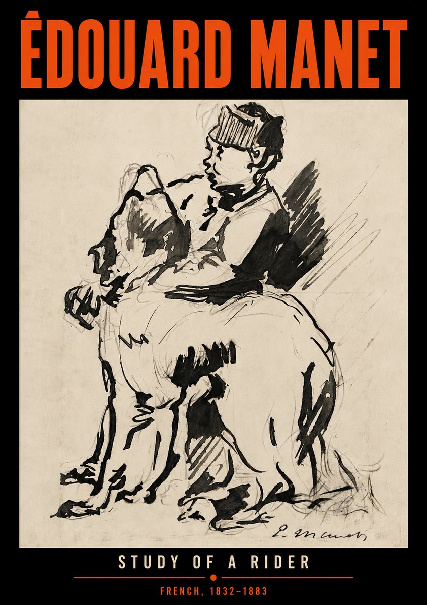 Édouard Manet Study of a Rider No6 - Poszter