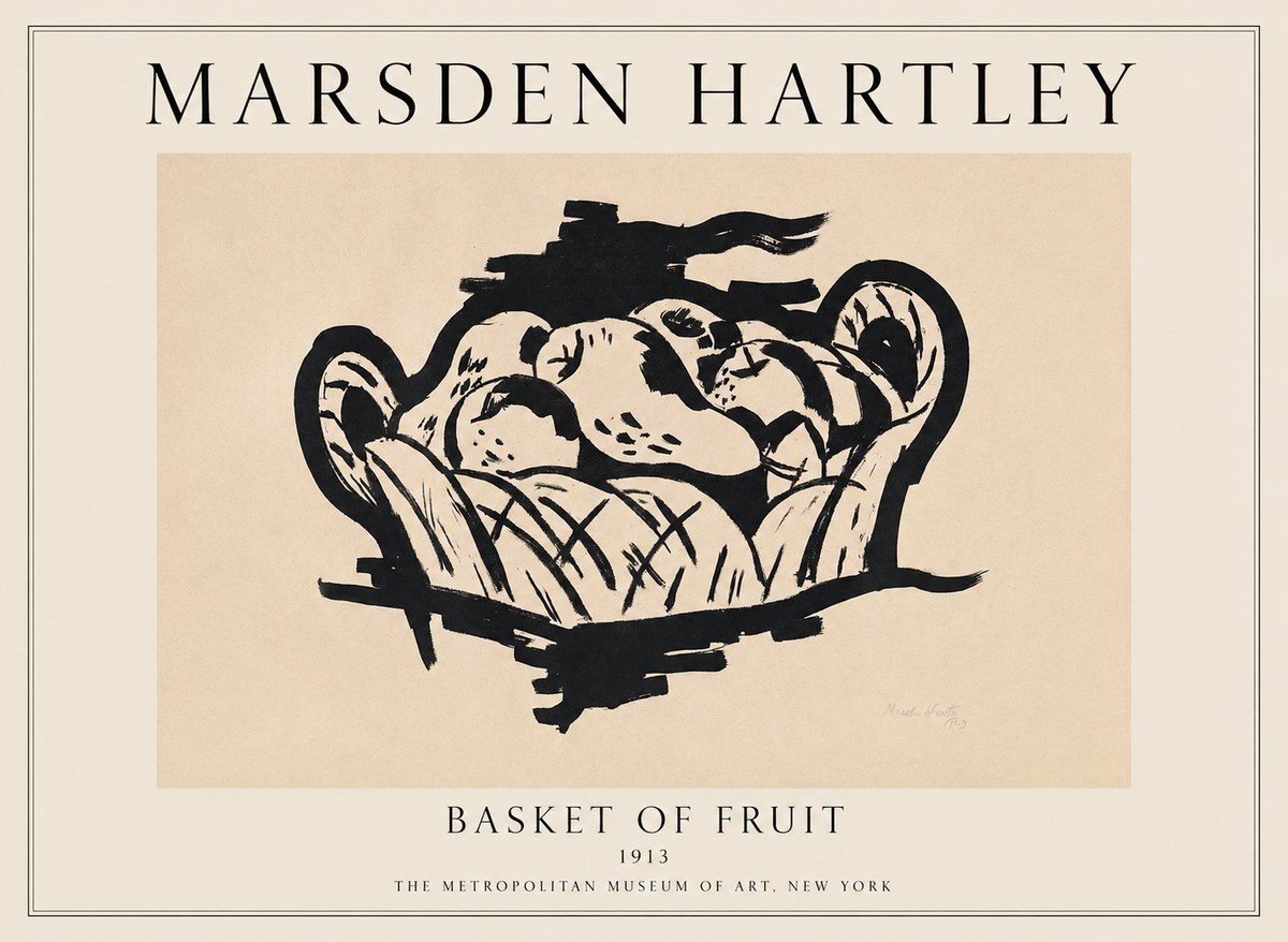Marsden Hartley Basket of Fruit No1 - Poszter