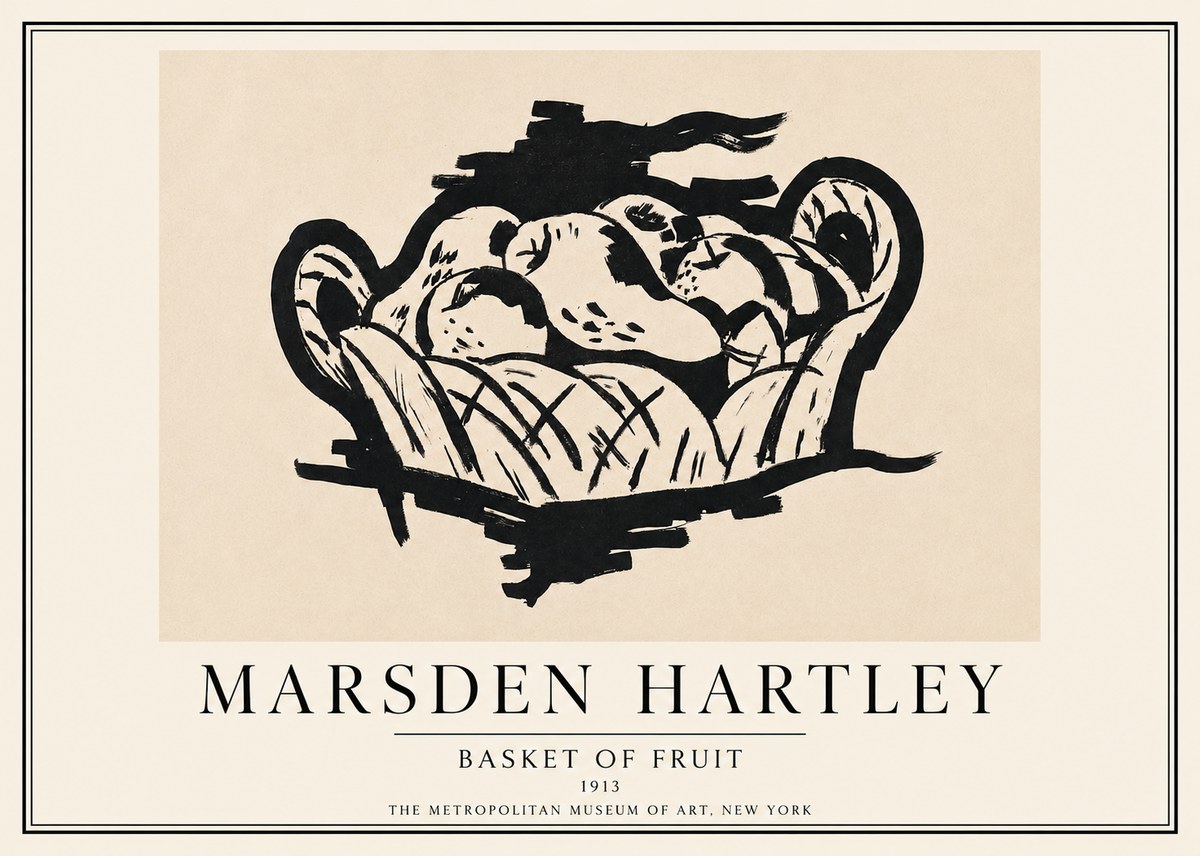 Marsden Hartley Basket of Fruit No3 - Poszter