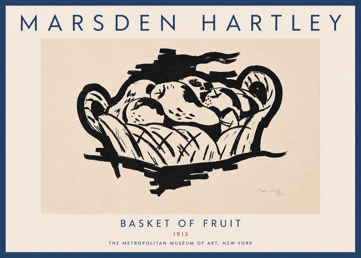 Marsden Hartley Basket of Fruit No5 - Poszter