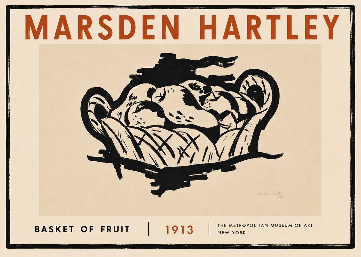 Marsden Hartley Basket of Fruit No6 - Poszter