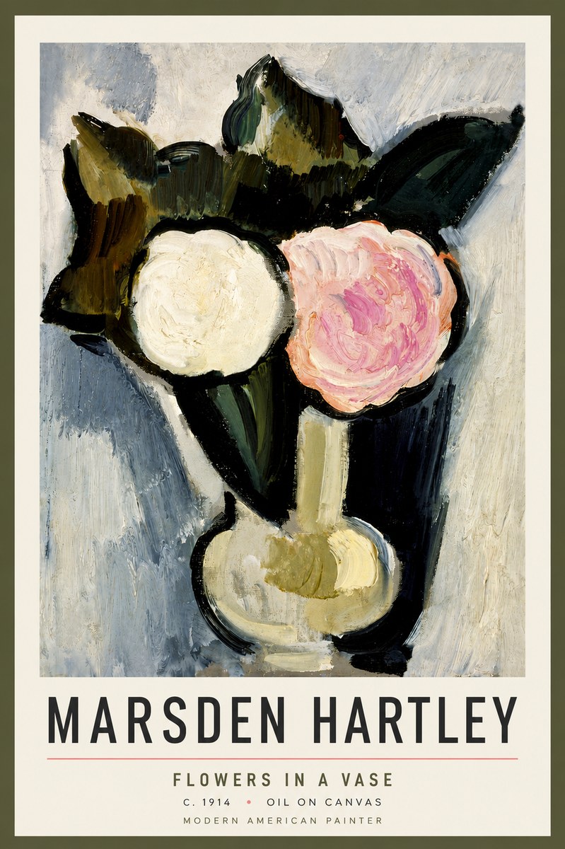Marsden Hartley Flowers in a Vase No5 - Poszter