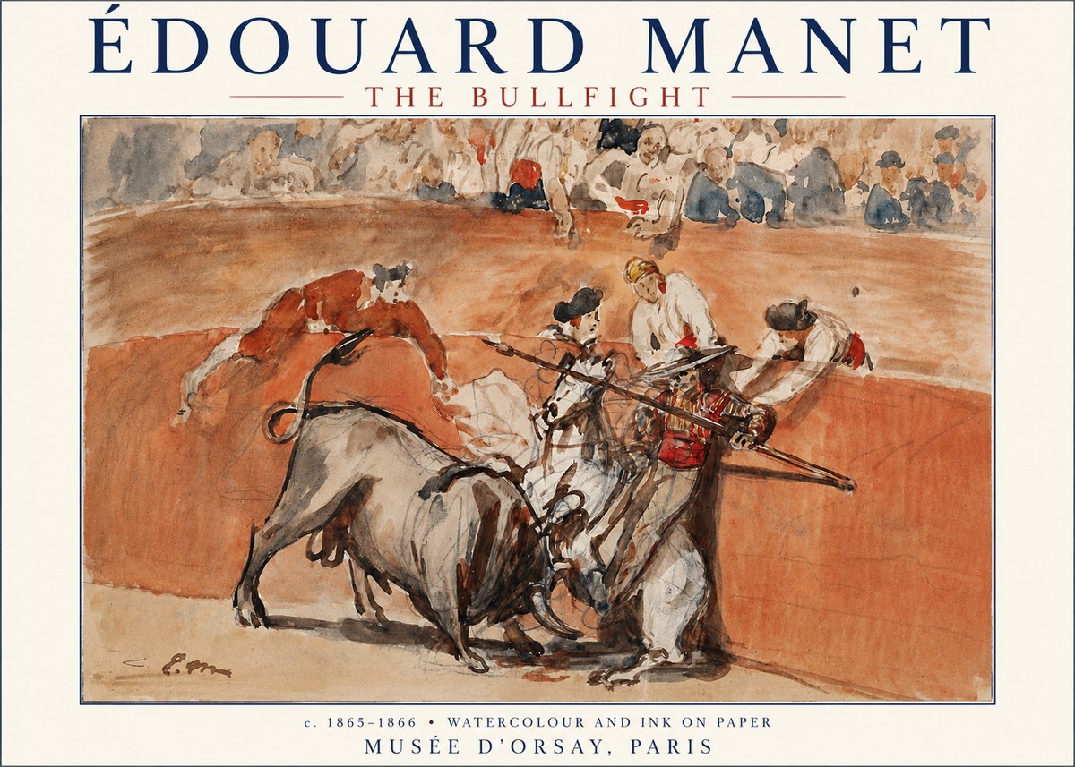 Édouard Manet The Bullfight I No3 - Poszter