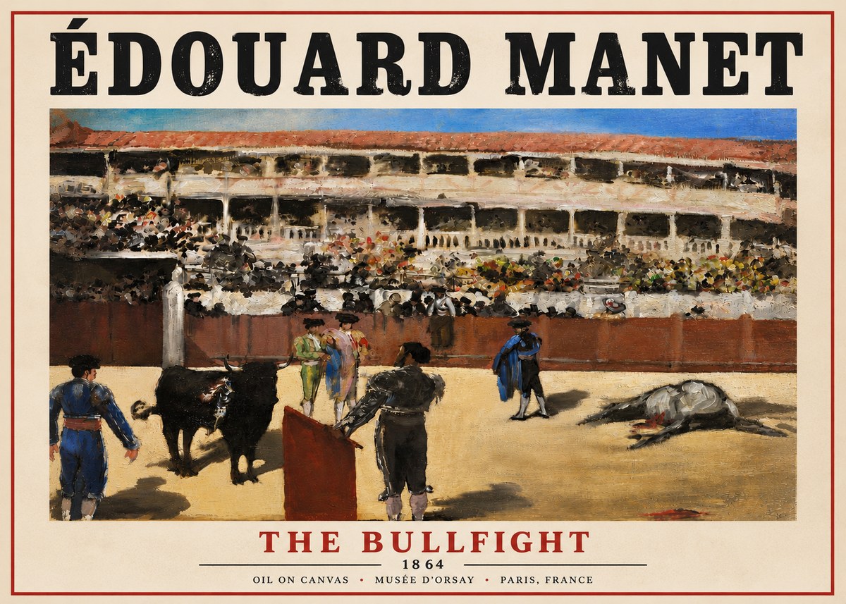 Édouard Manet The Bullfight II No6 - Poszter