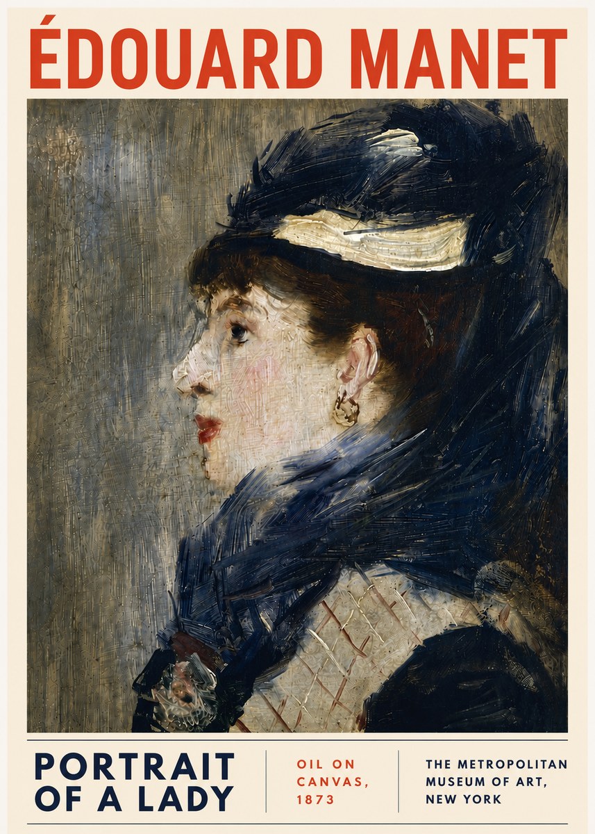 Édouard Manet Portrait of a Lady No5 - Poszter