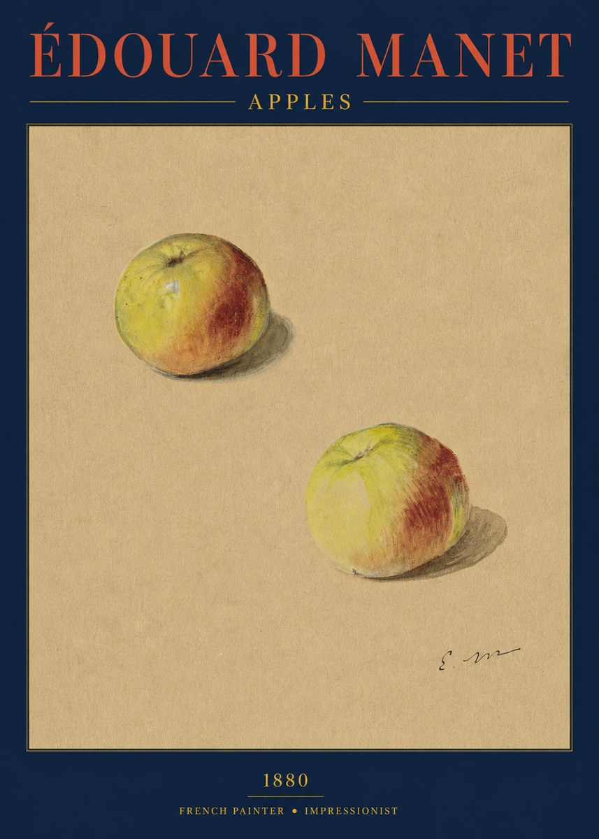 Édouard Manet Apples No3 - Poszter