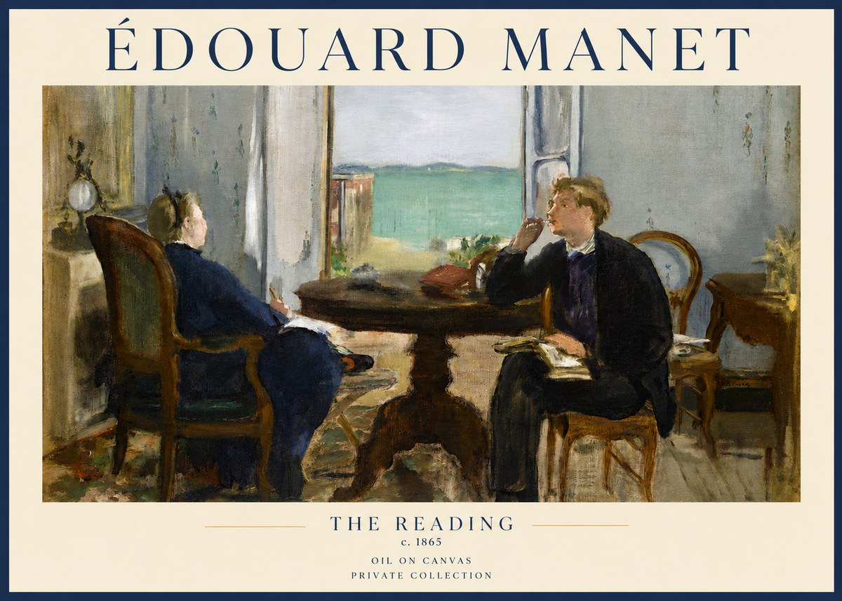 Édouard Manet The Reading No3 - Poszter