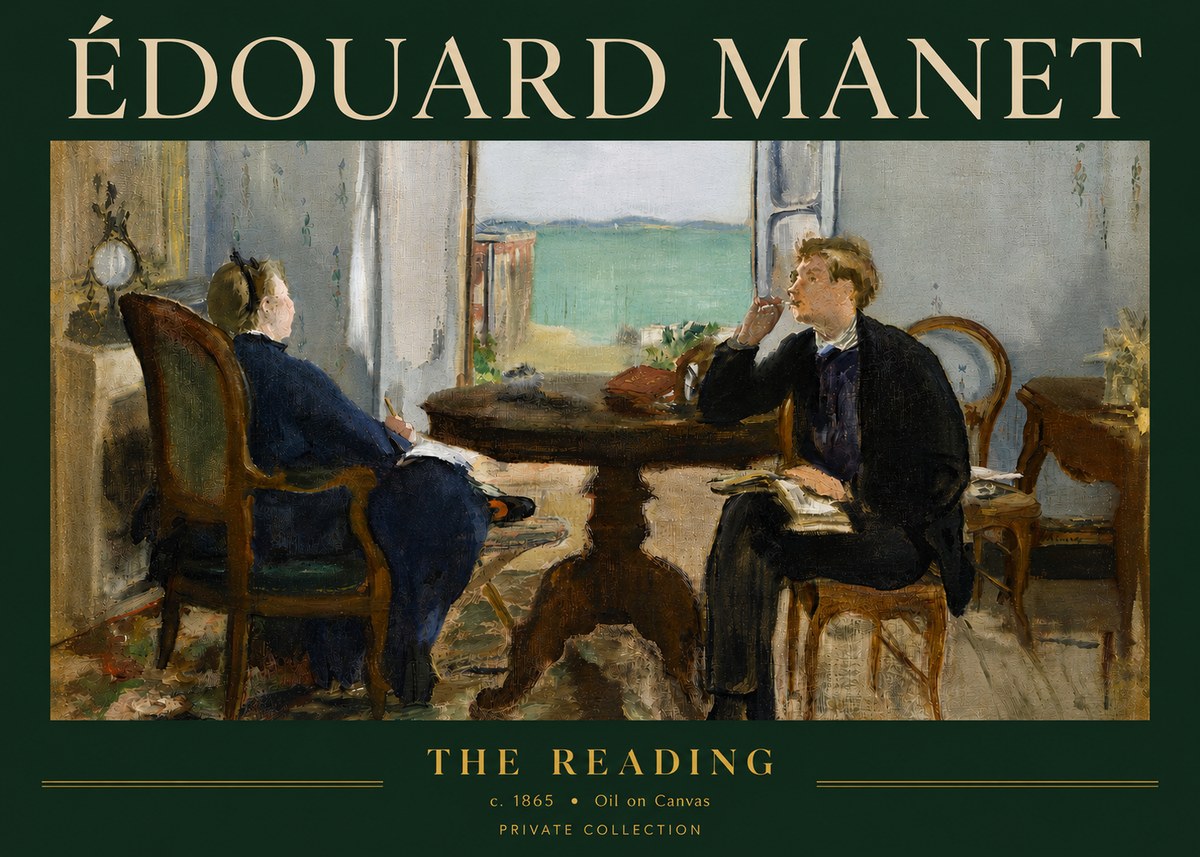 Édouard Manet The Reading No4 - Poszter