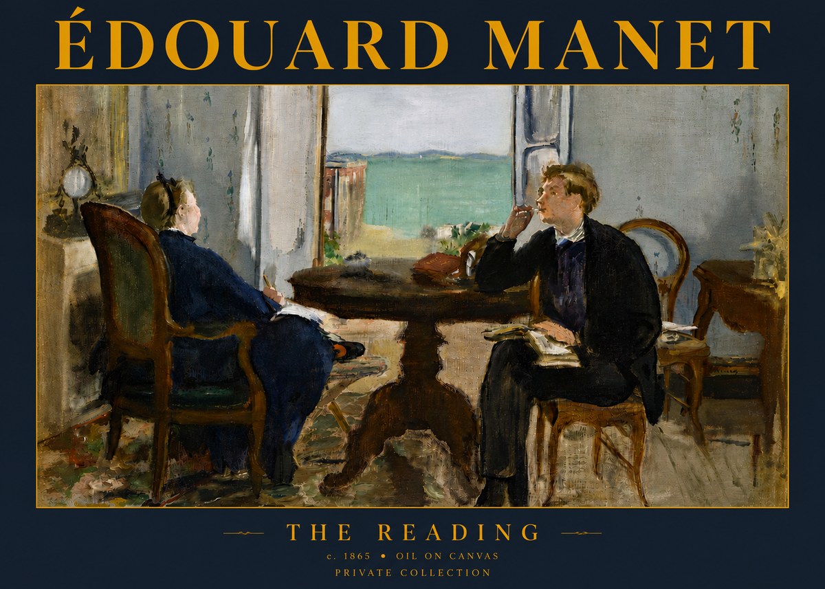 Édouard Manet The Reading No5 - Poszter