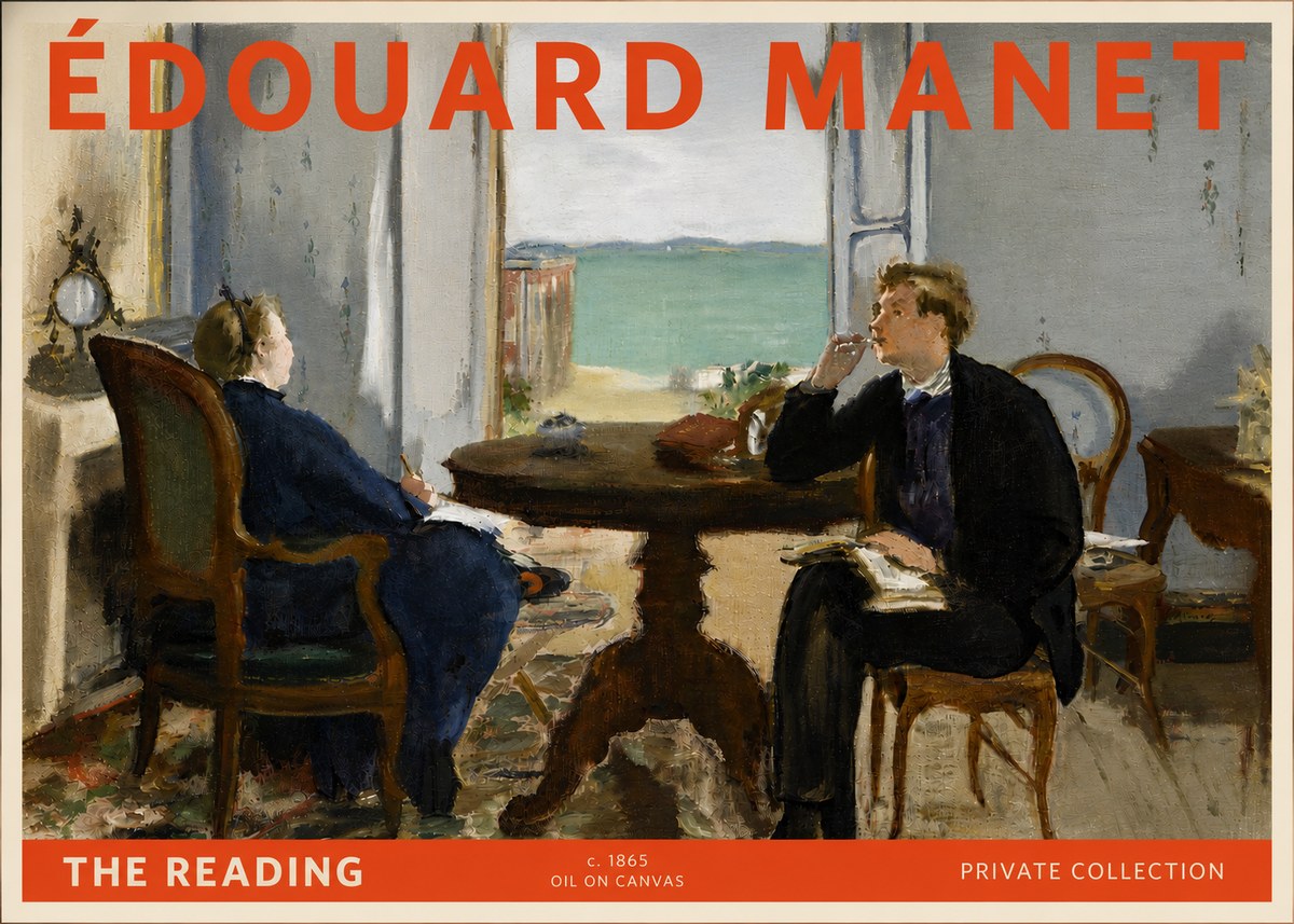Édouard Manet The Reading No6 - Poszter