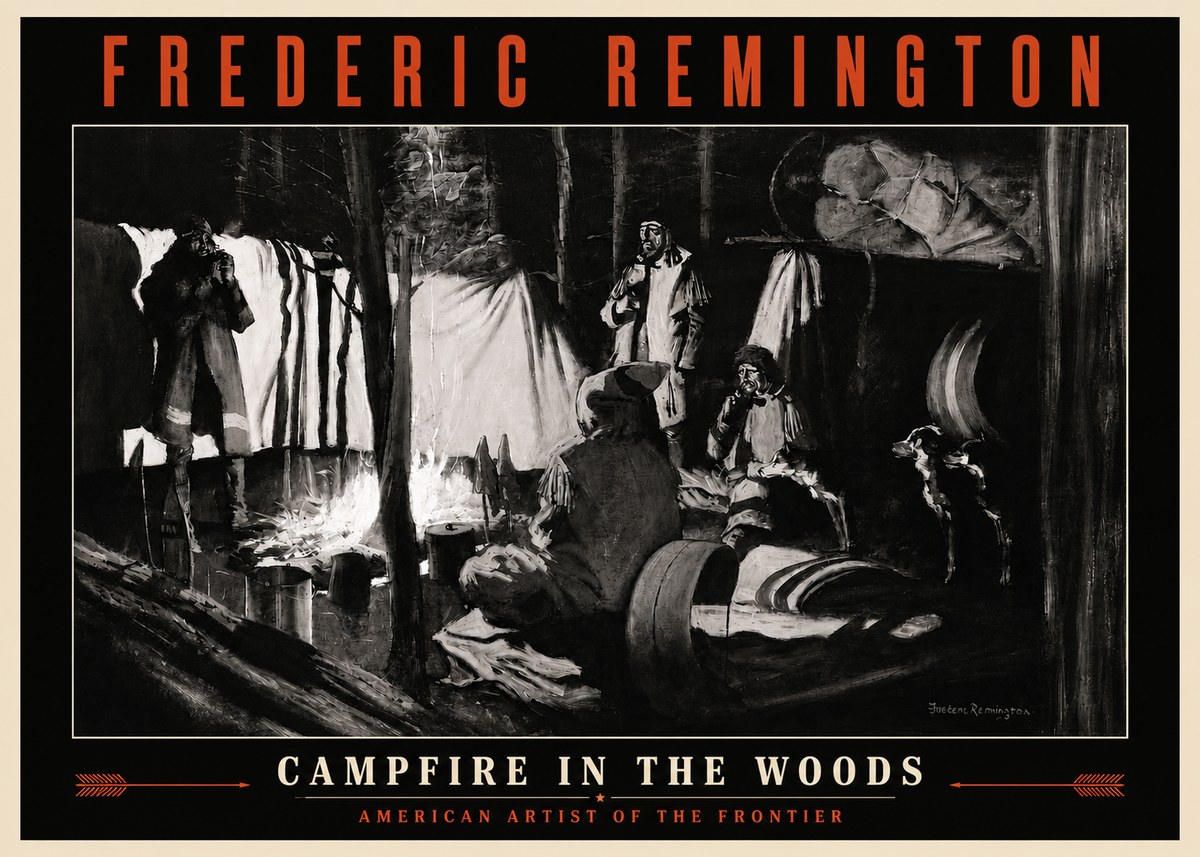 Frederic Remington A Trapper's Camp No4 - Poszter