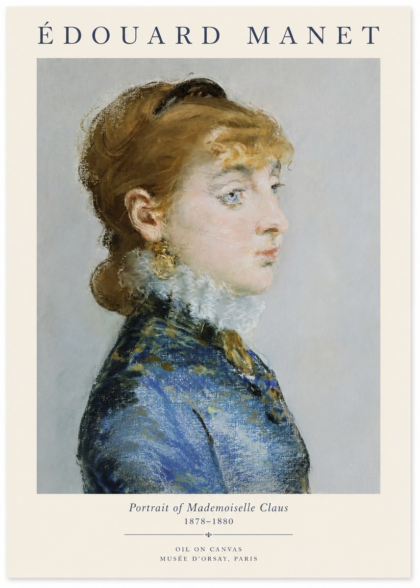 Édouard Manet Portrait of Mademoiselle Claus No1 - Poszter
