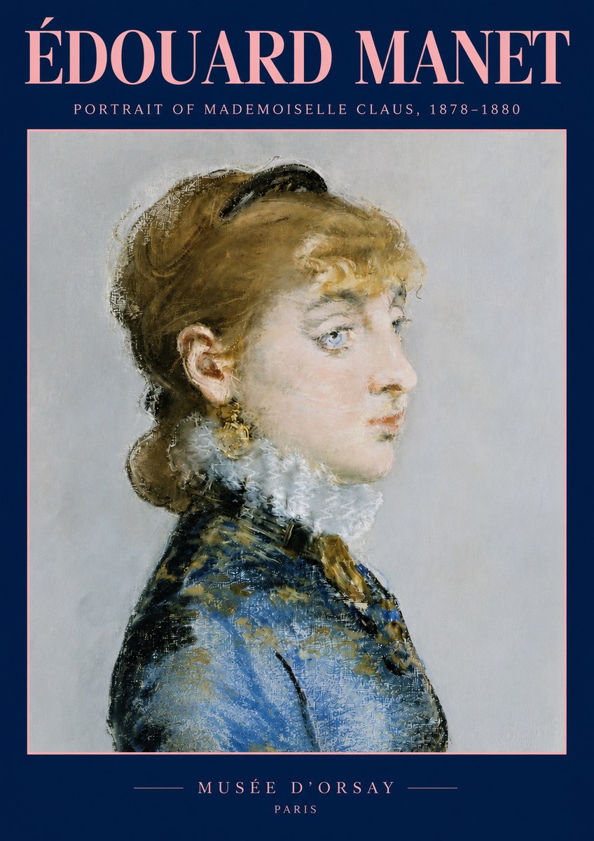 Édouard Manet Portrait of Mademoiselle Claus No3 - Poszter