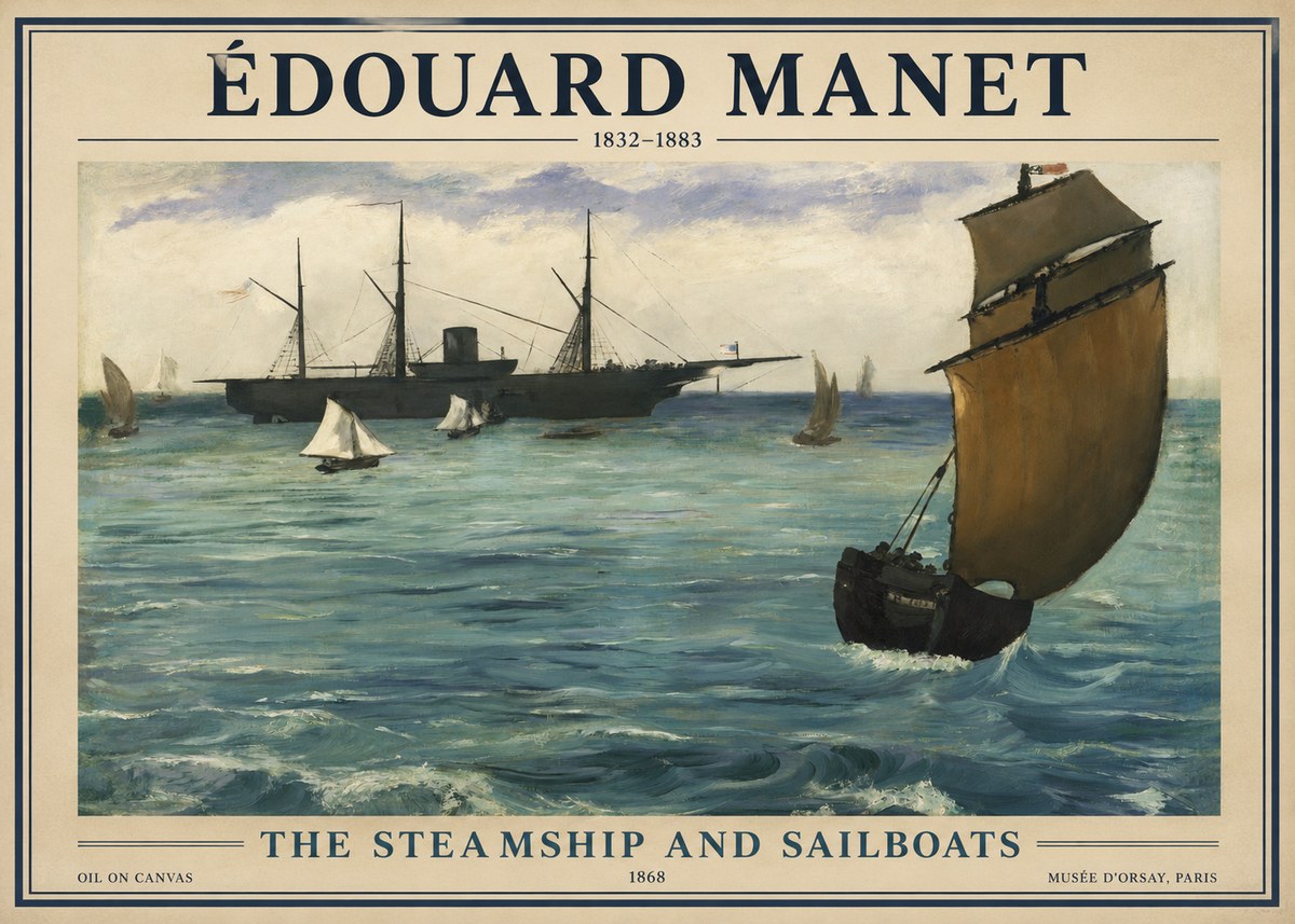 Édouard Manet At Sea No2 - Poszter