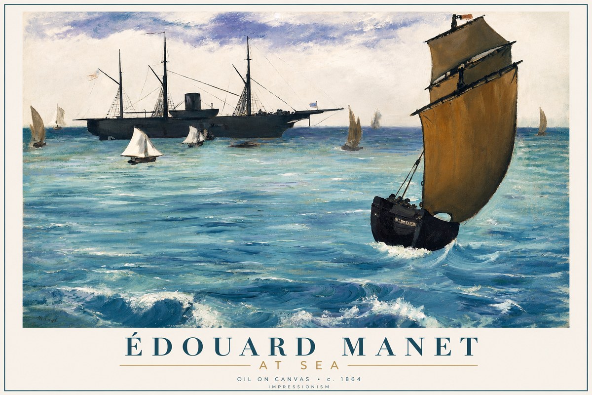 Édouard Manet At Sea No3 - Poszter