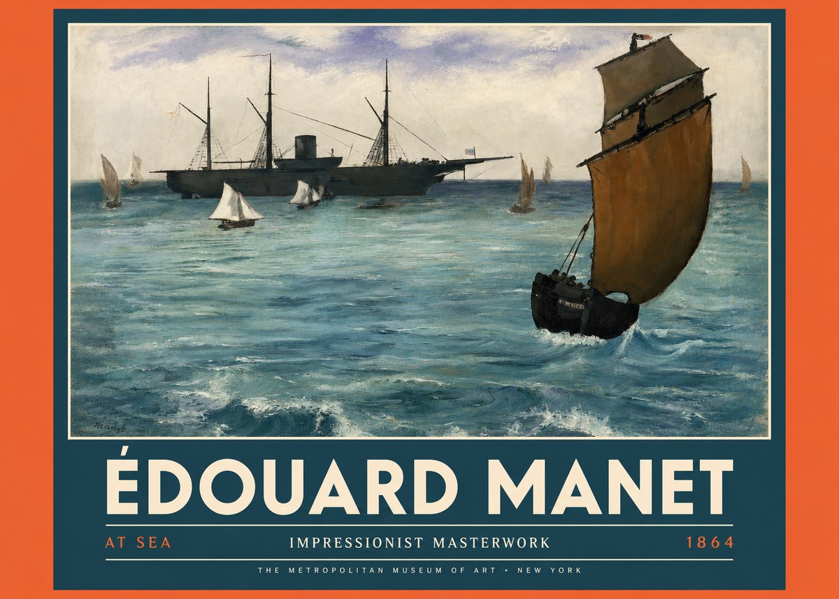 Édouard Manet At Sea No4 - Poszter