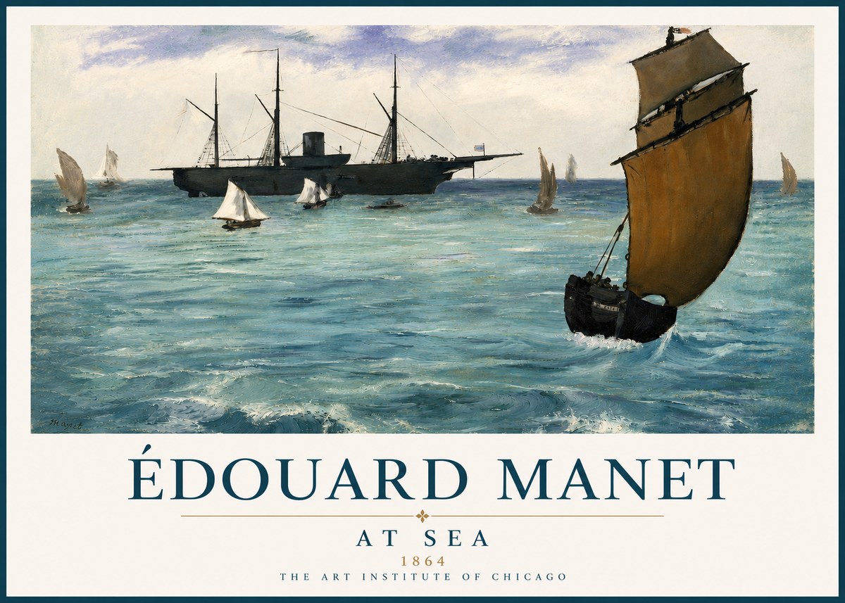 Édouard Manet At Sea No5 - Poszter