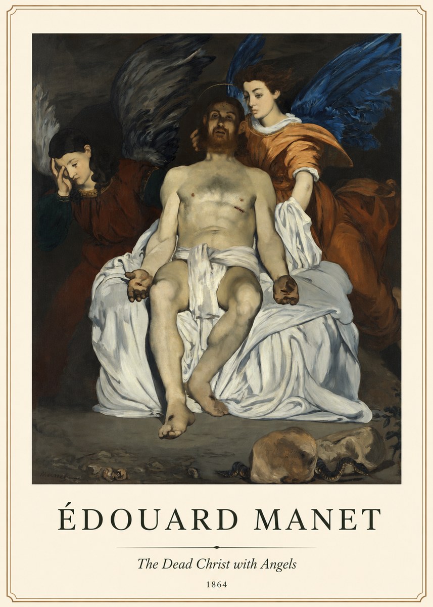 Édouard Manet The Dead Christ with Angels No1 - Poszter
