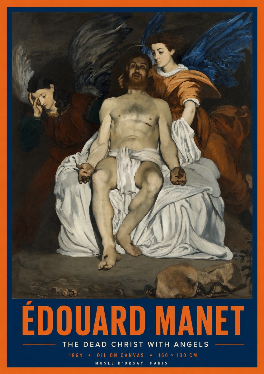 Édouard Manet The Dead Christ with Angels No2 - Poszter