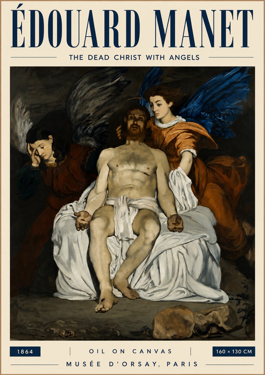 Édouard Manet The Dead Christ with Angels No6 - Poszter
