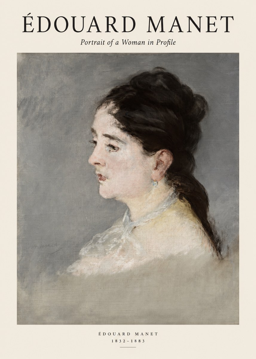 Édouard Manet Portrait of a Woman in Profile No1 - Poszter