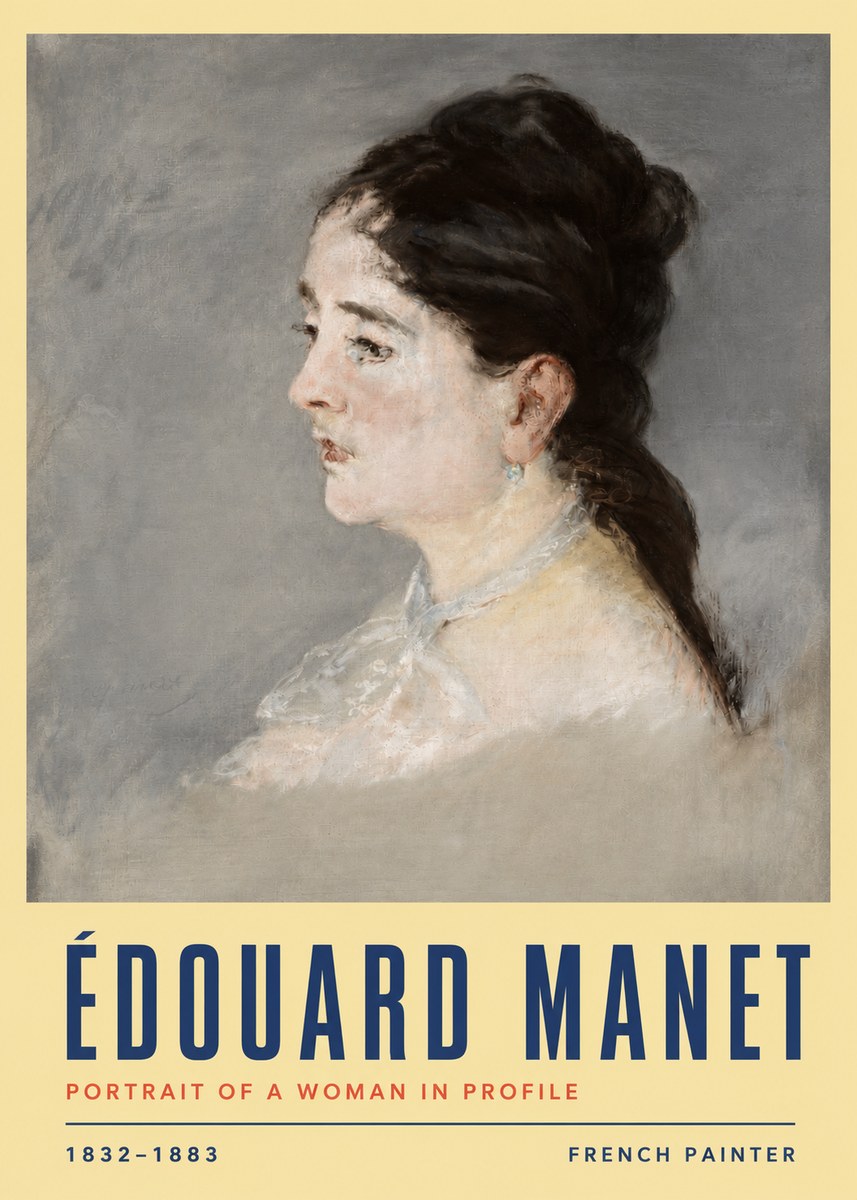 Édouard Manet Portrait of a Woman in Profile No3 - Poszter