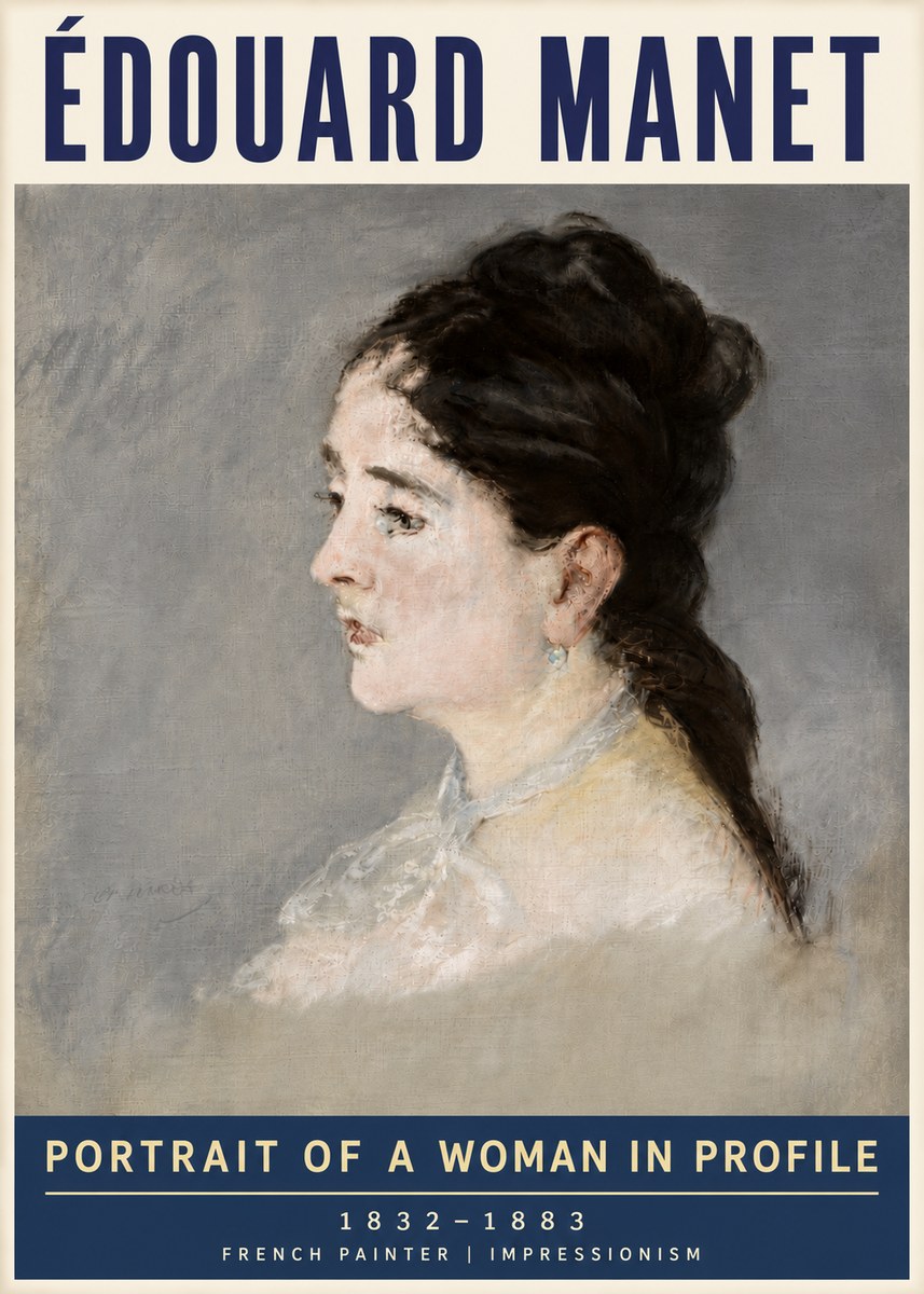 Édouard Manet Portrait of a Woman in Profile No6 - Poszter