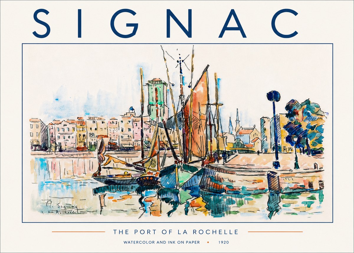Signac The Port of La Rochelle No5 - Poszter