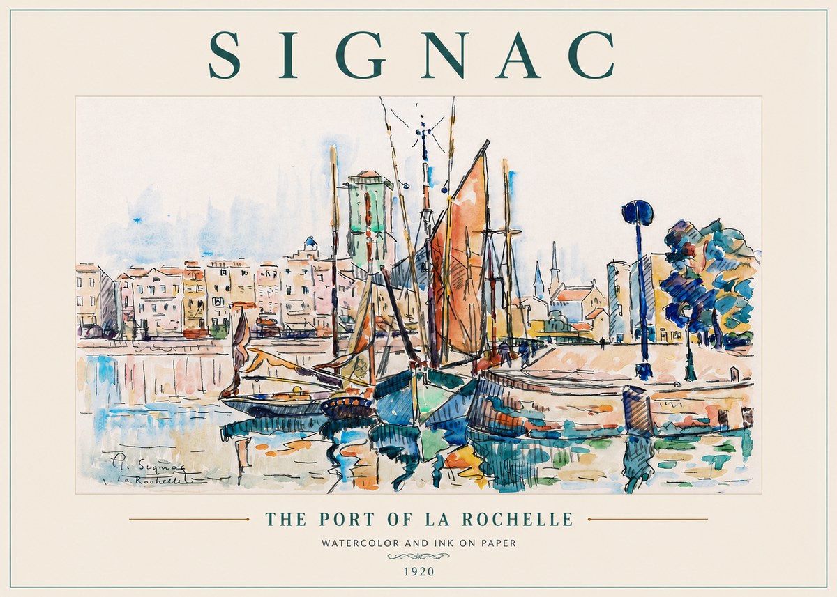 Signac The Port of La Rochelle No6 - Poszter