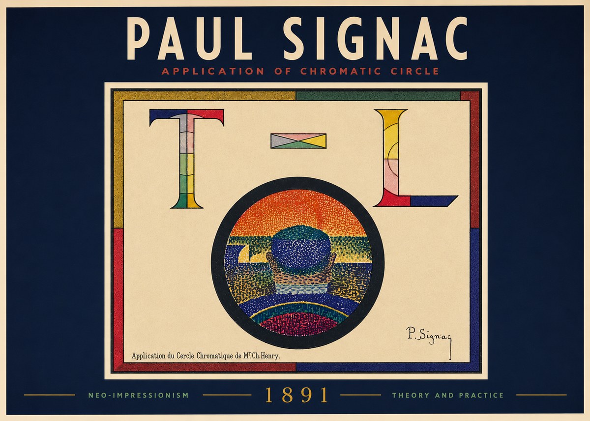 Signac Application of Chromatic Circle No4 - Poszter