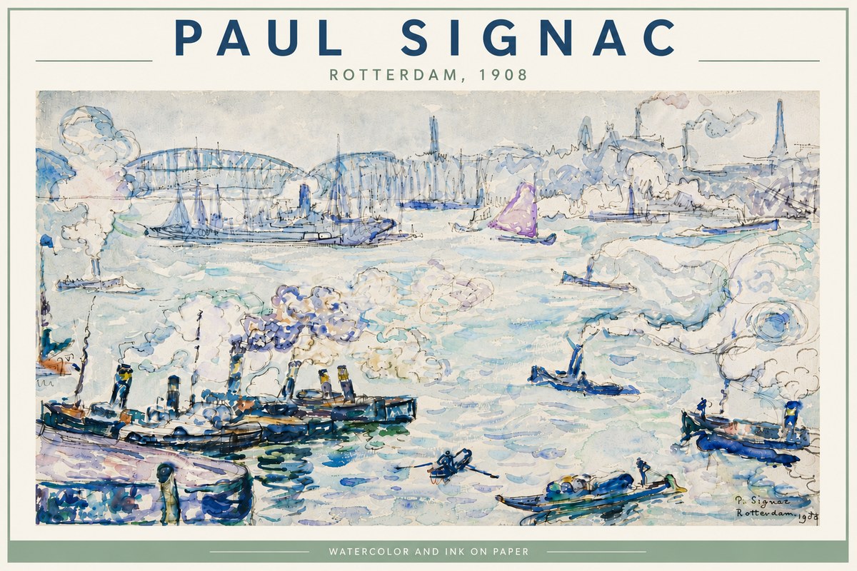 Signac Rotterdam, 1908 No6 - Poszter
