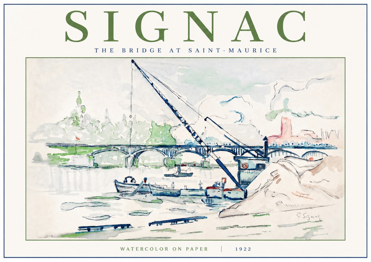 Signac The Bridge at Saint-maurice No3 - Poszter