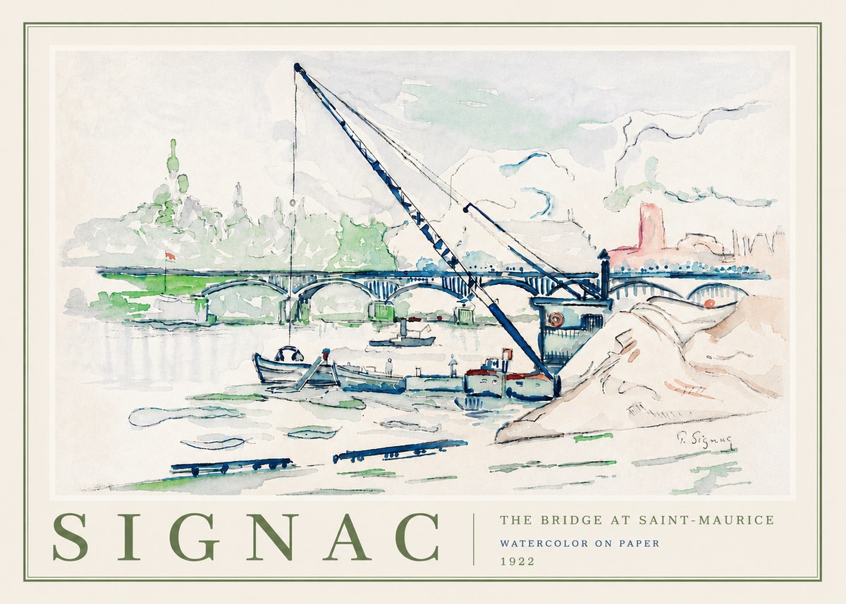 Signac The Bridge at Saint-maurice No6 - Poszter